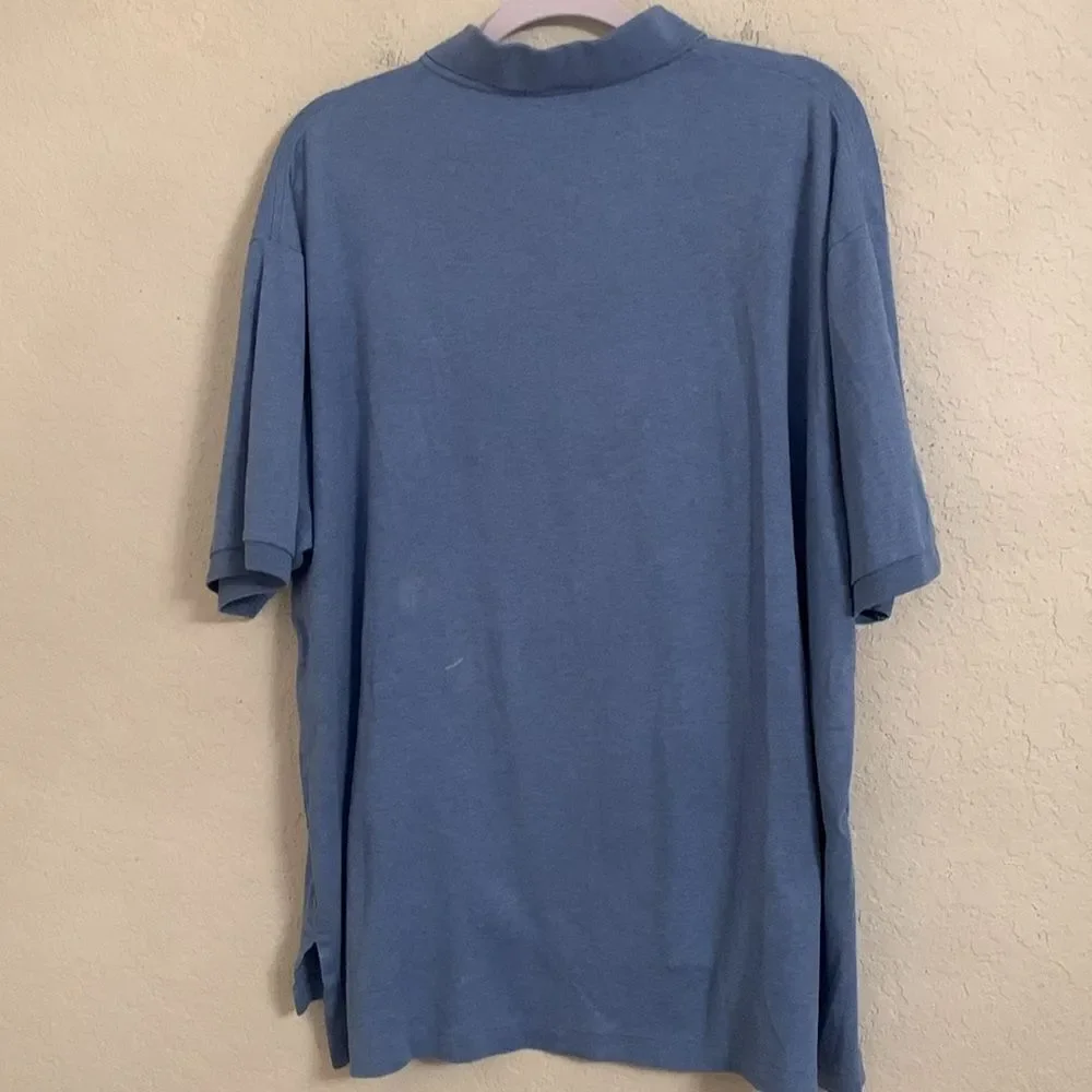Polo Ralph Lauren Pima Soft Touch Blue Logo Pony Men’s Polo Shirt Size 2XB